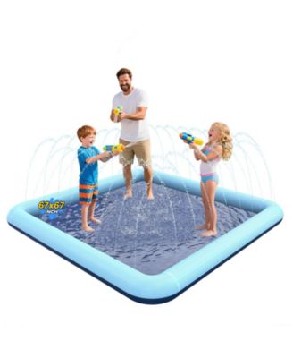 67" Non-slip Splash Pad Sprinkler Pool Pet Fountain Play Mat