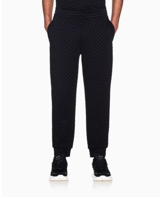 Men's Bonded Cotton Flocked All Over Logo Jogger