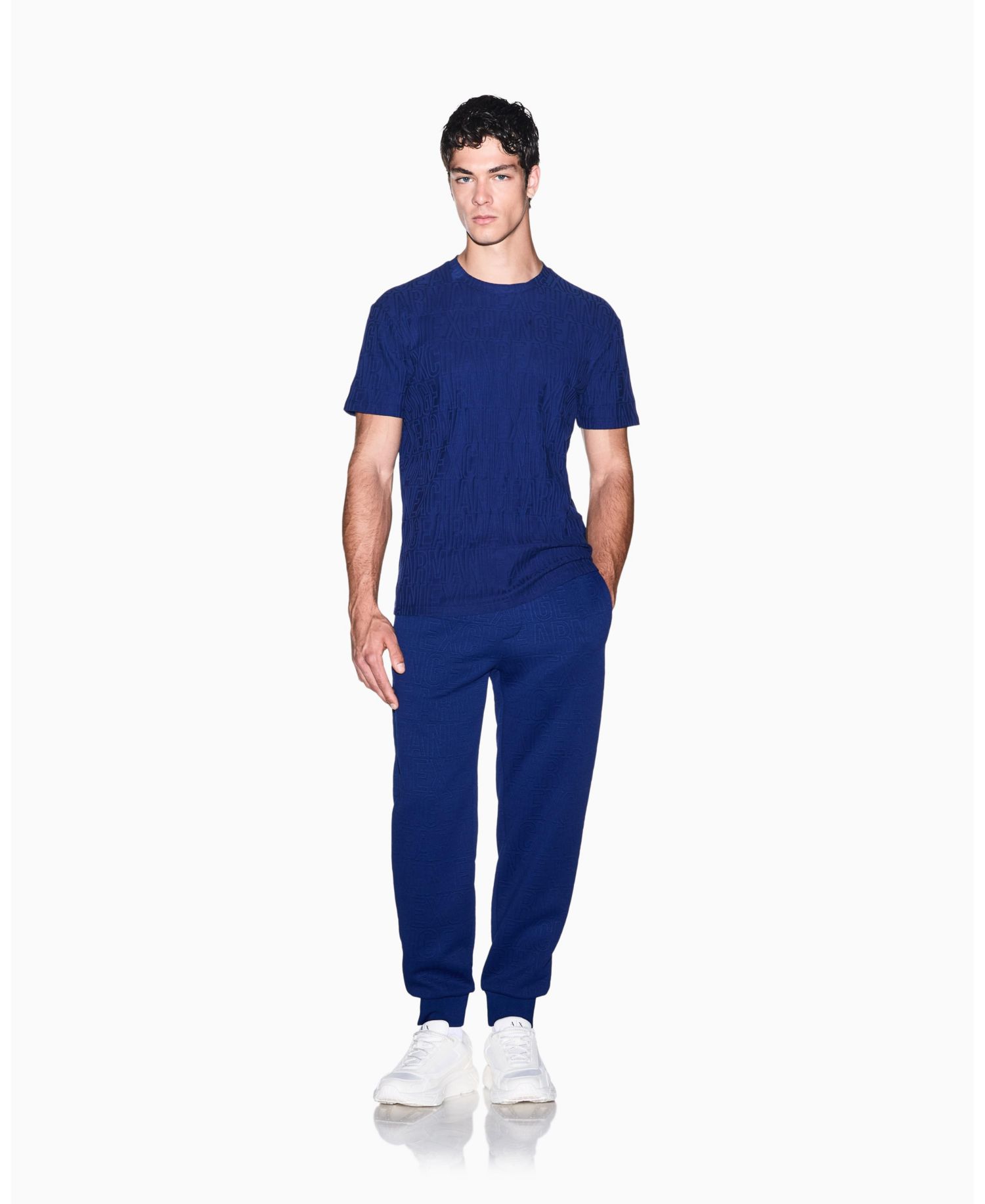 Men's All Over Logo Mercersized Cotton T-Shirt