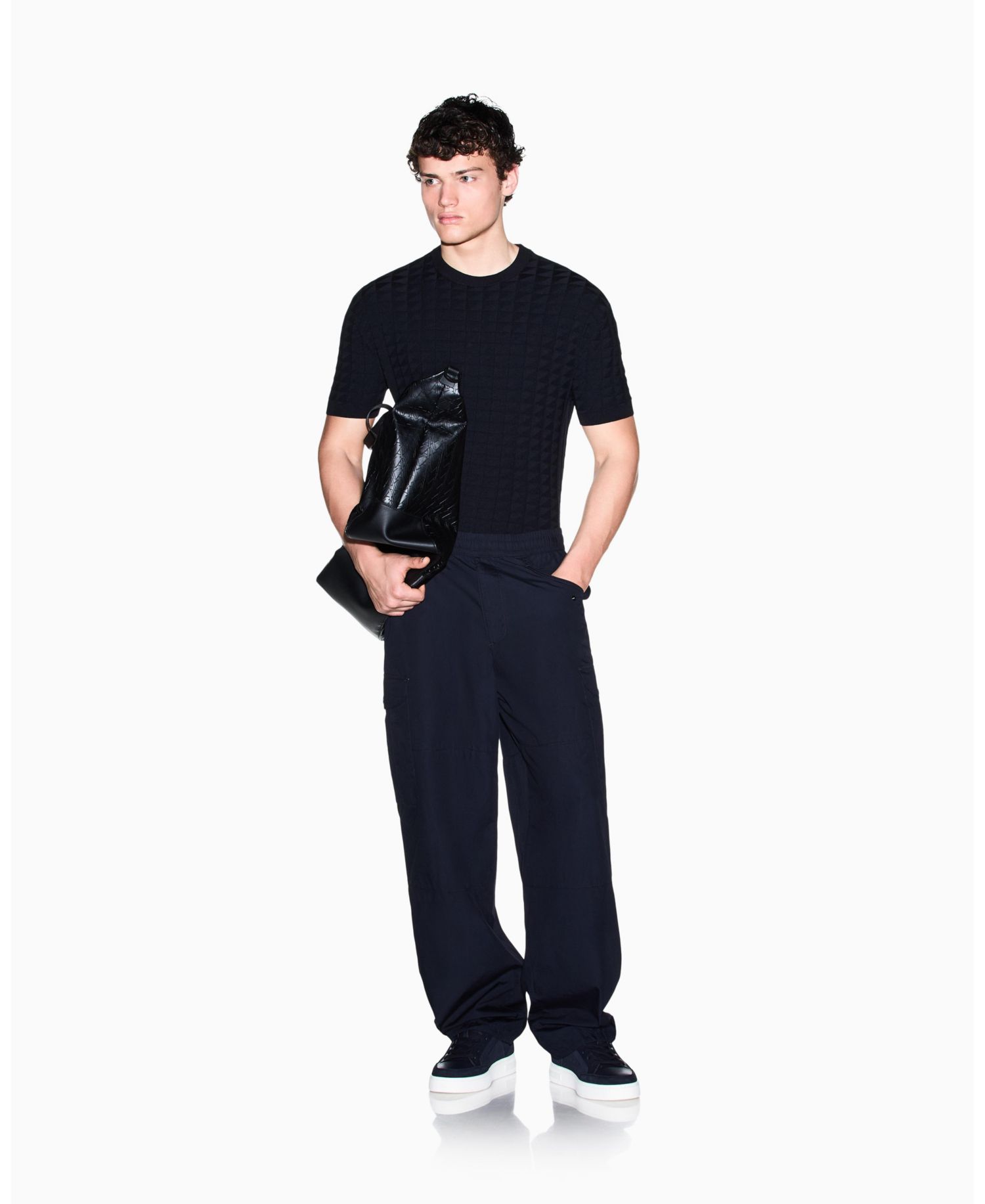 Men's Viscose Grid T-Shirt