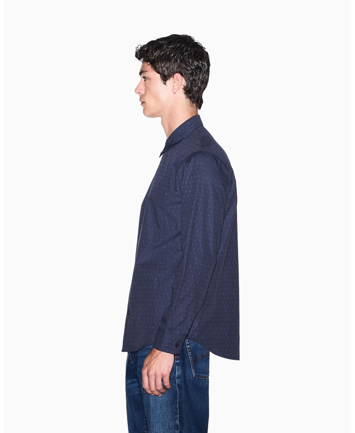 Men's Cotton Jacquard Woven Shirt