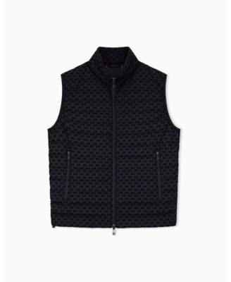 Men's All Over Logo Flocked Down Vest
