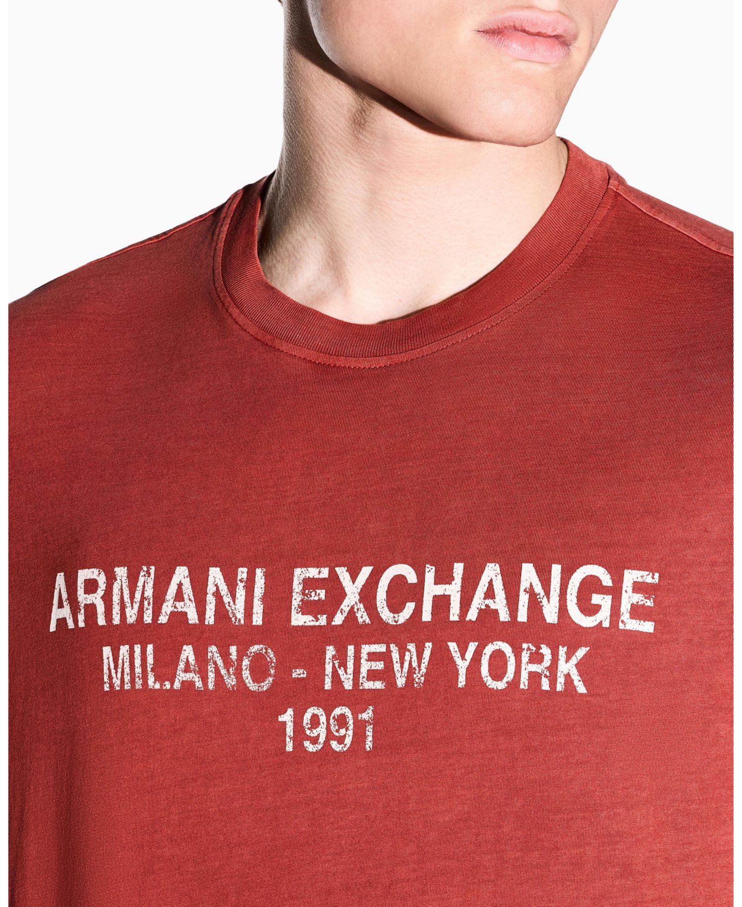 Men's Garment Dyed Vintage Wording T-Shirt