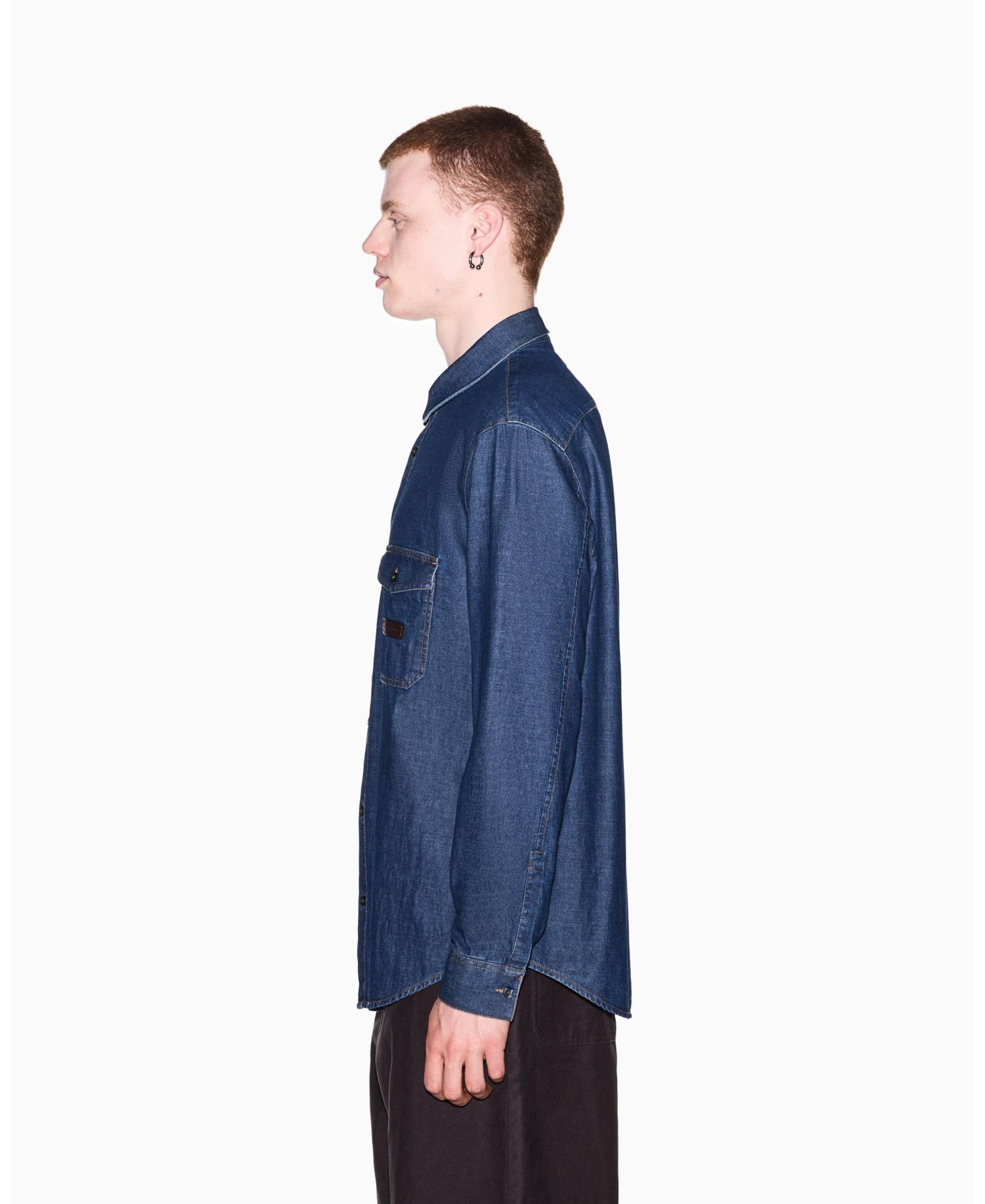 Men's Long Sleeve Cotton Denim Woven Shirt