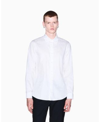 Men's Cotton Jacquard All Over Logo Woven Shirt