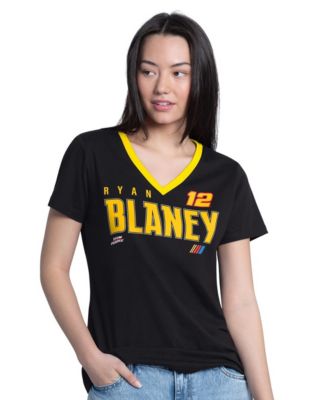 Women's Black Ryan Blaney Best Team V-Neck T-Shirt
