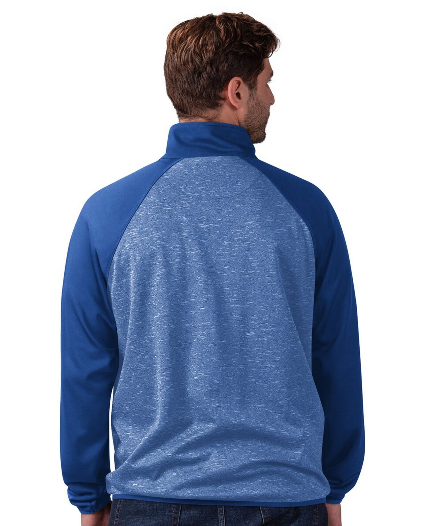 Men's G-III Sports by Carl Banks Royal Texas Rangers Runners Raglan Full-Zip Track Jacket