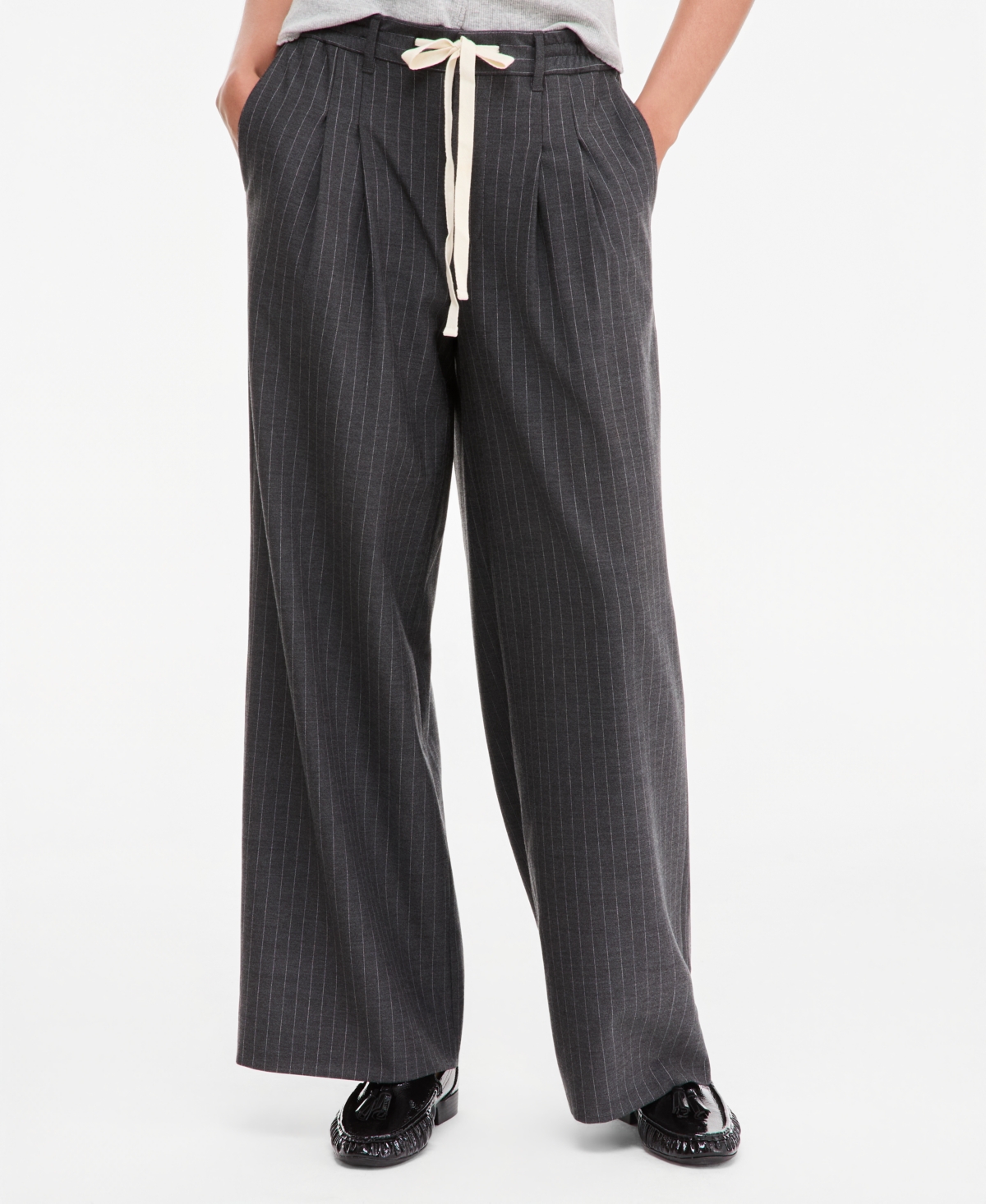 On 34th Women's High-Rise Pinstriped Wide-Leg Pants, Macy's Exclusive