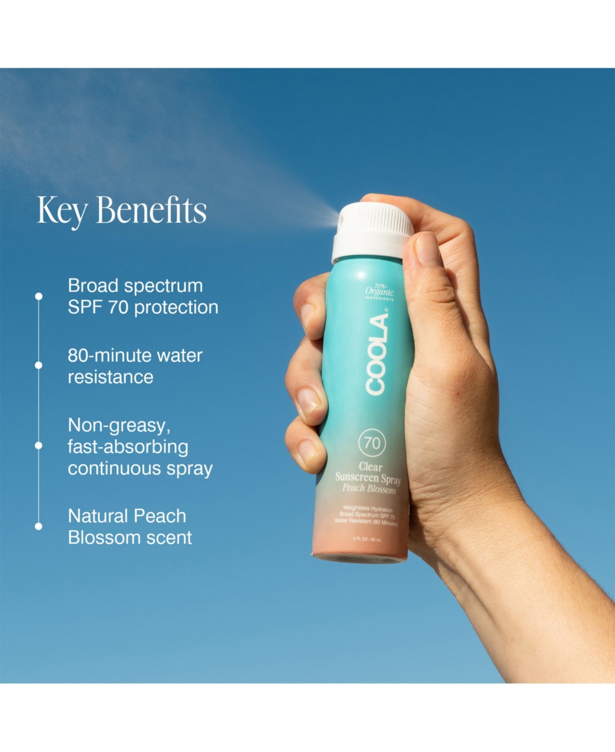 Coola Clear Sunscreen Spray Spf