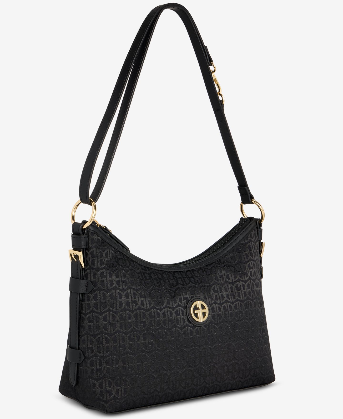Женская сумка Giani Bernini Jacquard Soft Shoulder, цвет: Чёрный — фото 3