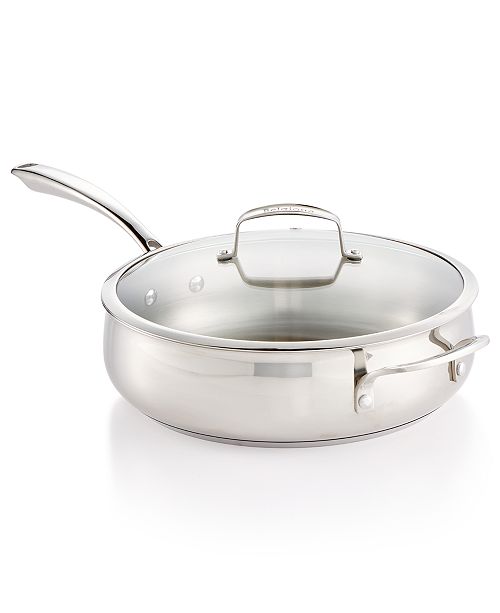 Belgique Stainless Steel 5Qt. Sauté Pan with Lid, Created for Macy's