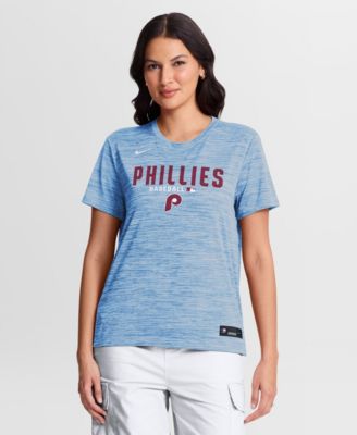 Women's Light Blue Philadelphia Phillies Authentic Collection Alternate Logo Velocity Dri-FIT T-Shirt