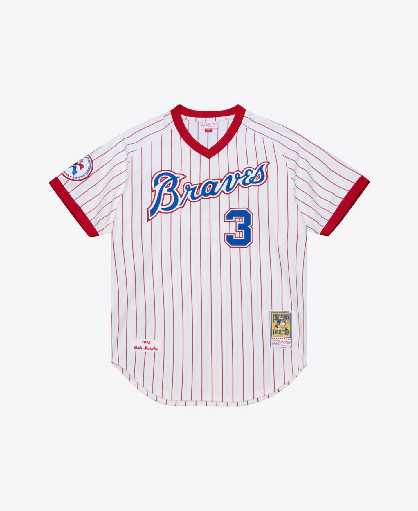 Мужской топ Mitchell & Ness Dale Murphy White Atlanta Braves 1976 Authentic Jersey — фото 1