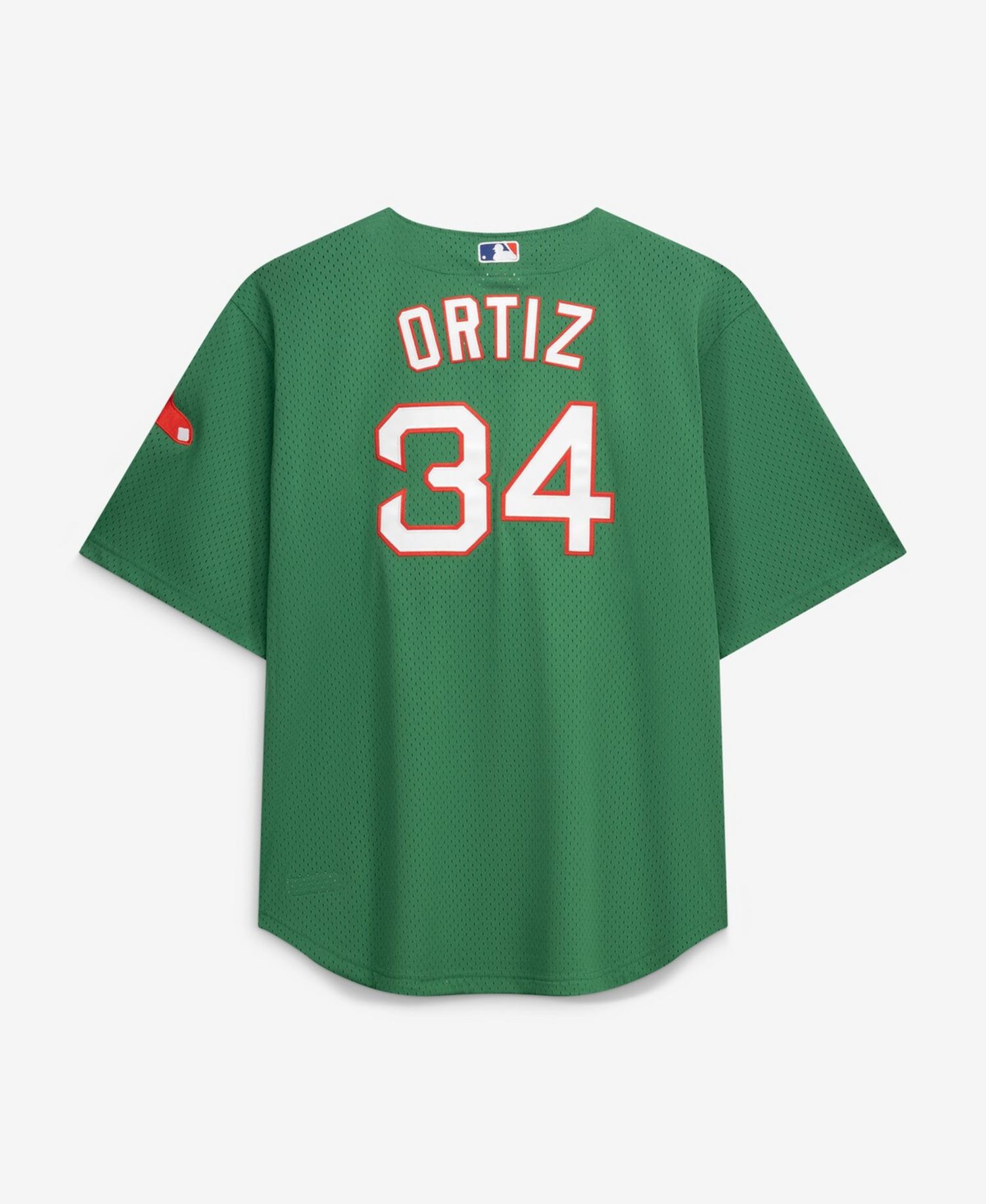 Men's David Ortiz Kelly Green Boston Red Sox Big & Tall Cooperstown Collection Mesh Batting Practice Jersey
