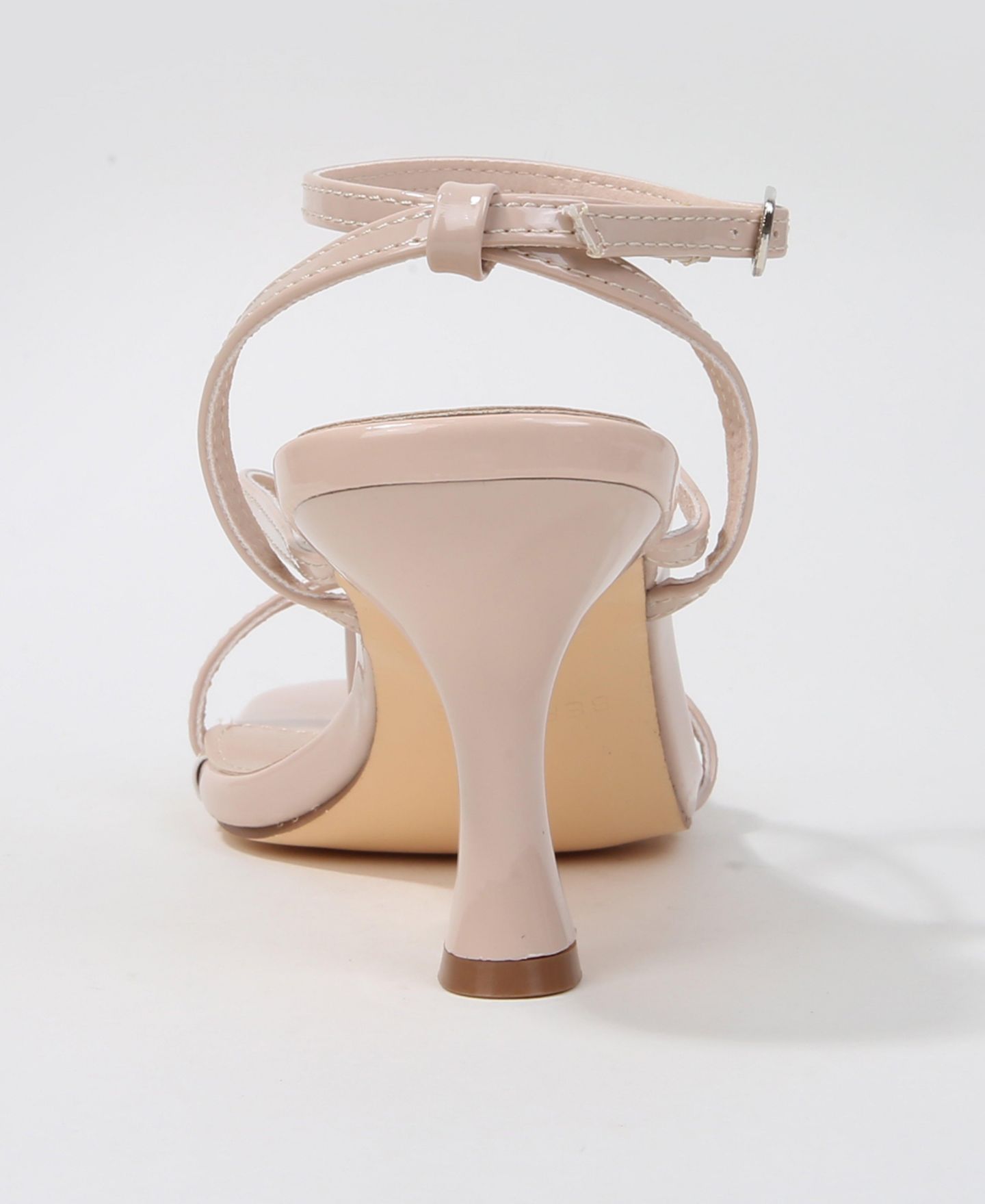 Женские сандалии BERNESS Nalani Strappy Ankle Strap Heeled Thong, цвет: Бежевый — фото 3