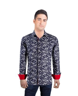 Men's Slim Fit Paisley Sport Button-Down Shirt