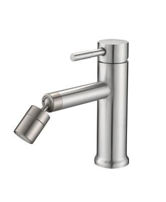 Brushed Nickle Bathroom Faucet for 2 Mode Faucet for Bathroom Sink with 360degree(s) Rotating Aerator