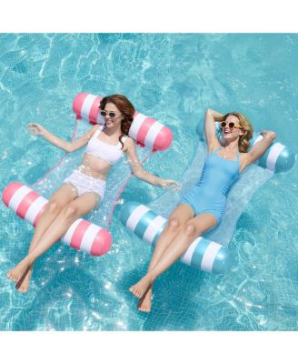 2 Packs Hammock Pool Floats Adults Inflatable Water Lounge Floaties