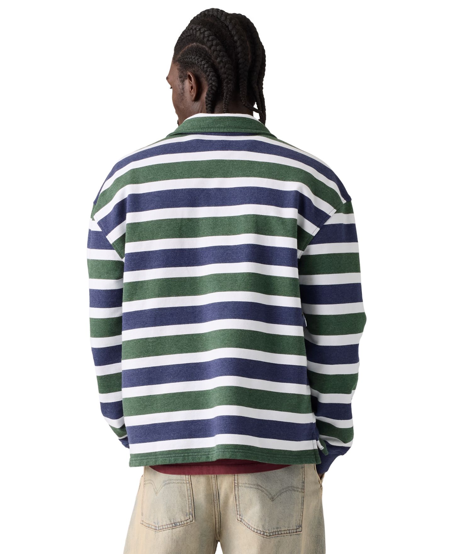 Мужской свитер Levi's Cameron Quarter-Zip, цвет: Зелёный — фото 4