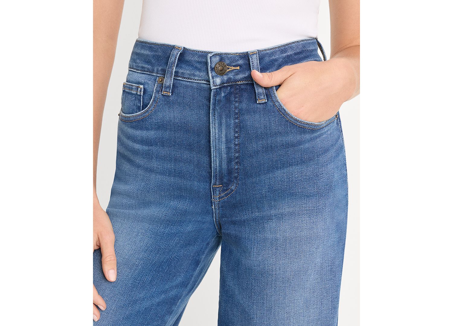 Petite Soft Tech Good Waist Palazzo Jeans