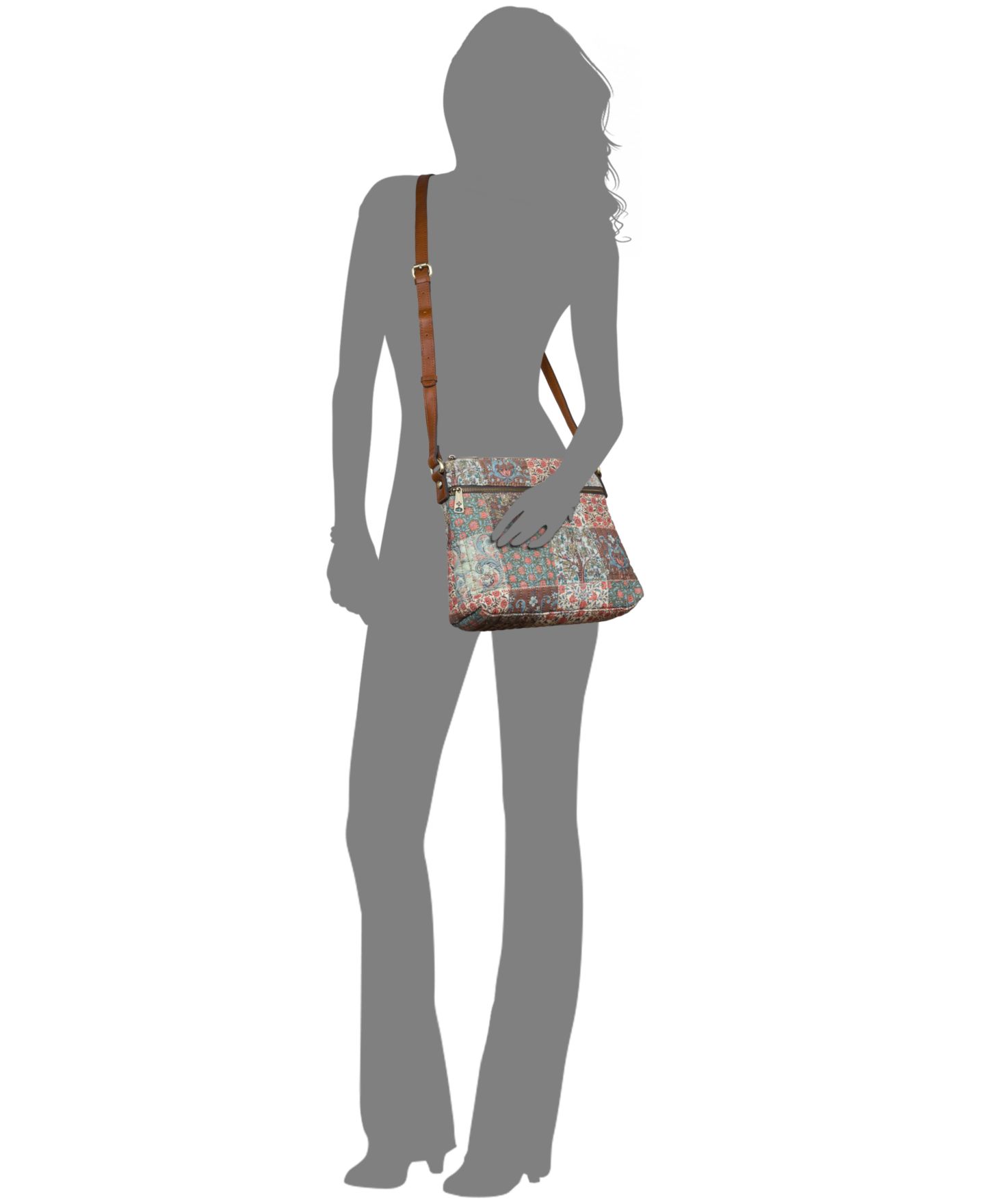 Женская сумка Patricia Nash Anders Quilted Small Cotton Crossbody, цвет: Cotton Nordic Patchwork — фото 4