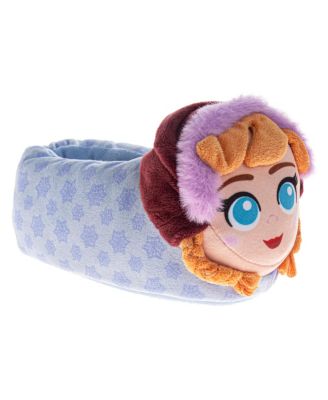 Big Girls Frozen 3D Anna & Elsa Slippers Warm, Fluffy, and Comfortable House Footwear (Toddler 5-10 / 11-1)