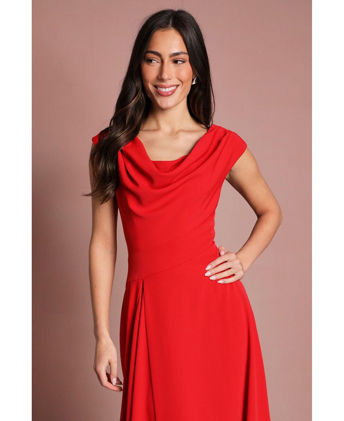 Coast Women's Off Shoulder Crepe Midi Dress view 4 — MAYCSS fashion products