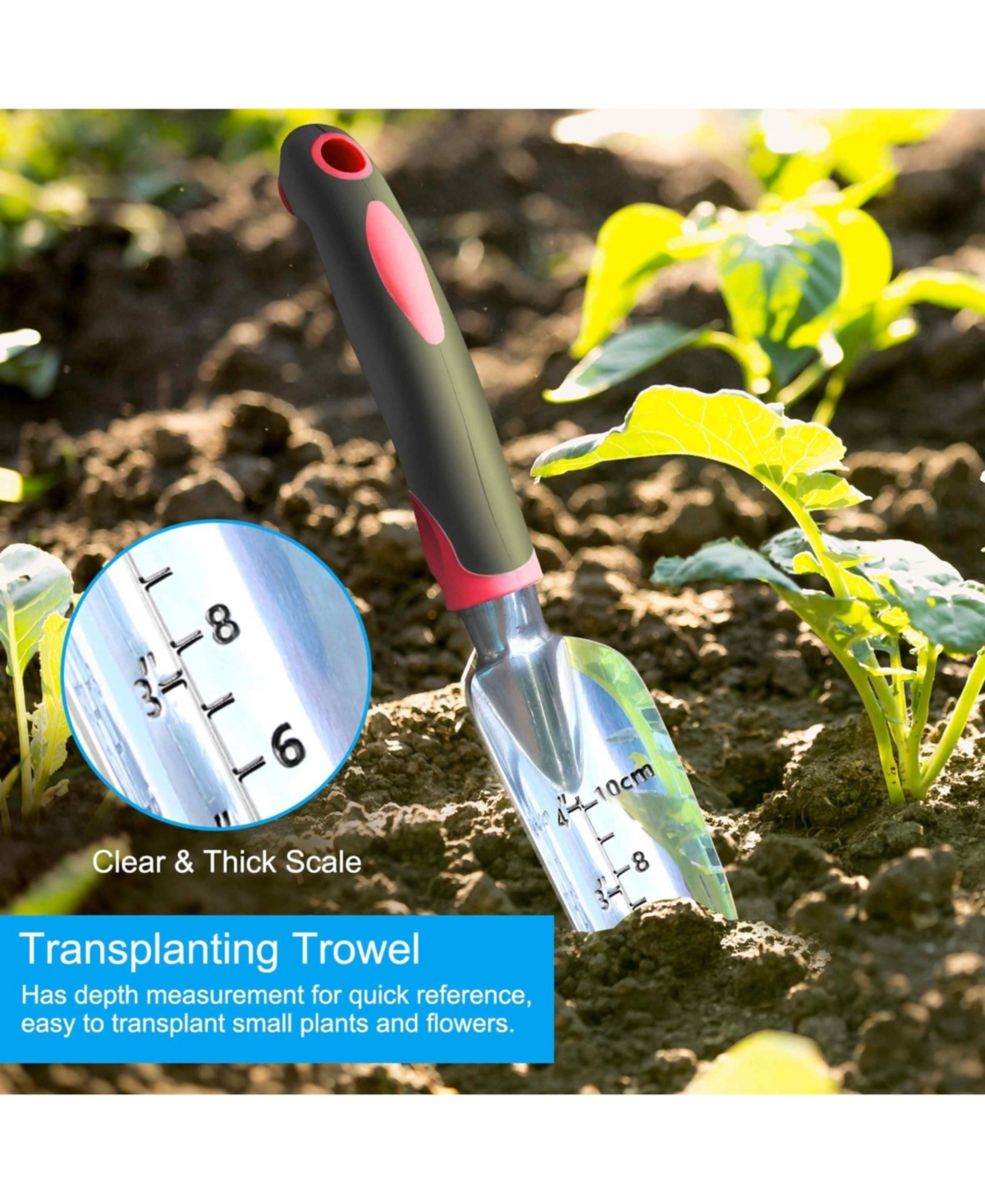 Xdovet Garden Tool Set Aluminum Shovel Rake Transplant
