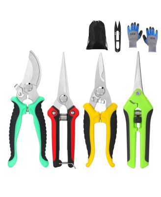 Garden Pruning Shears Set Gloves Storbag Stainless Steel Trimming Tools Kit