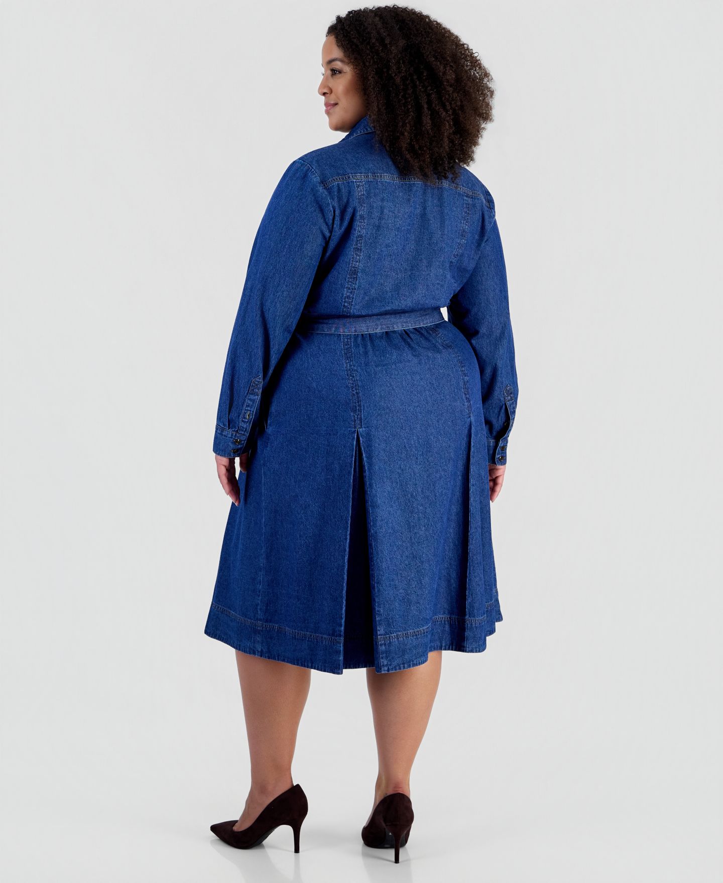 Женское платье Jones New York Plus Size Johnny Collar Stitch Detail, цвет: Варёный — фото 5