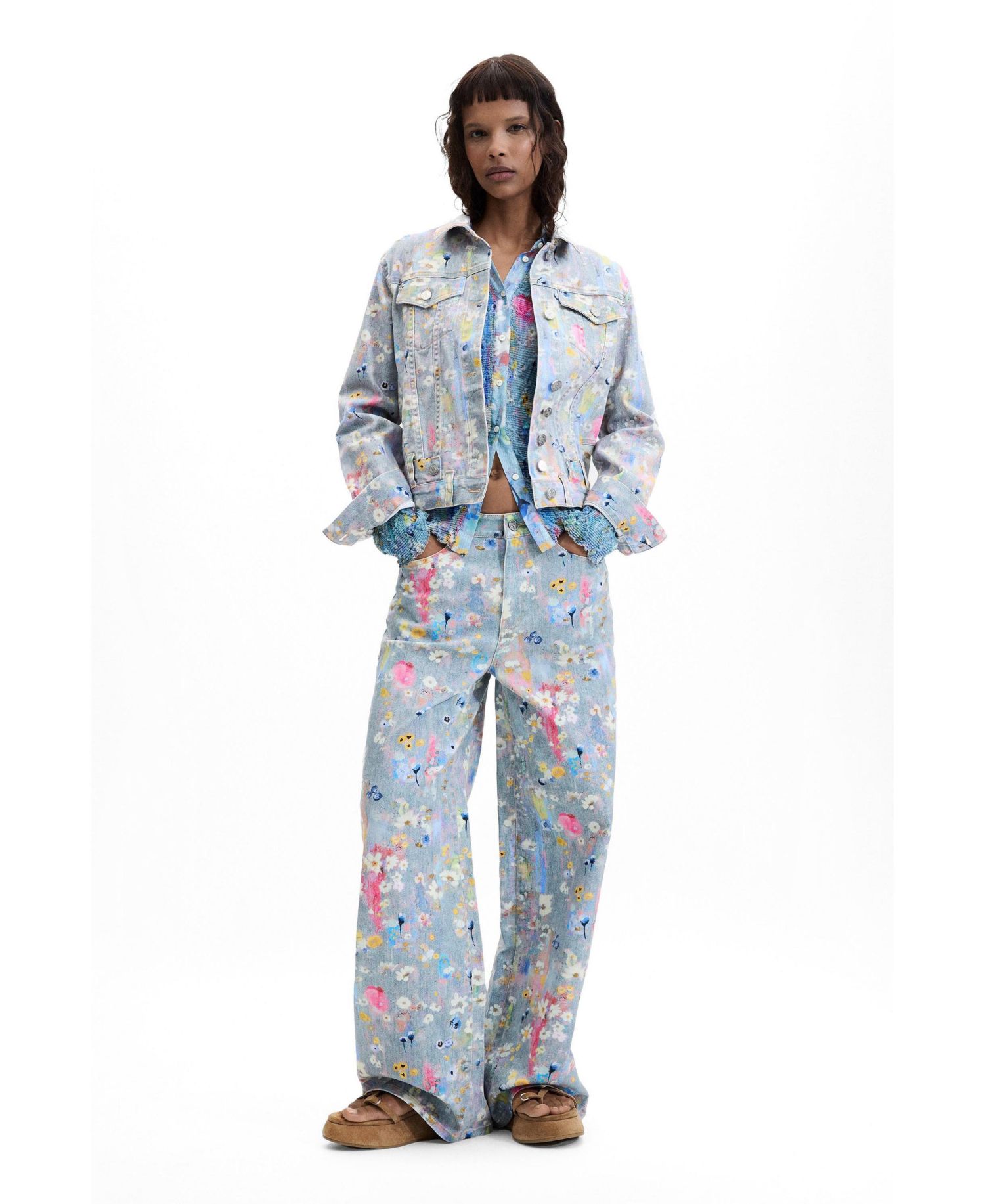 Women's Printed Denim Jacket