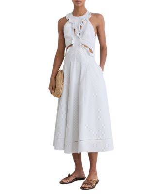 Women's Ilse Ruffle Striped Midi Dress