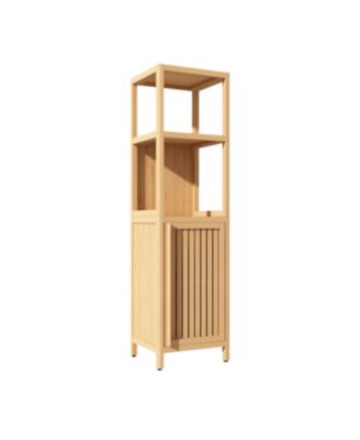 Large Capacity Multifunctional Bamboo Storage Cabinet