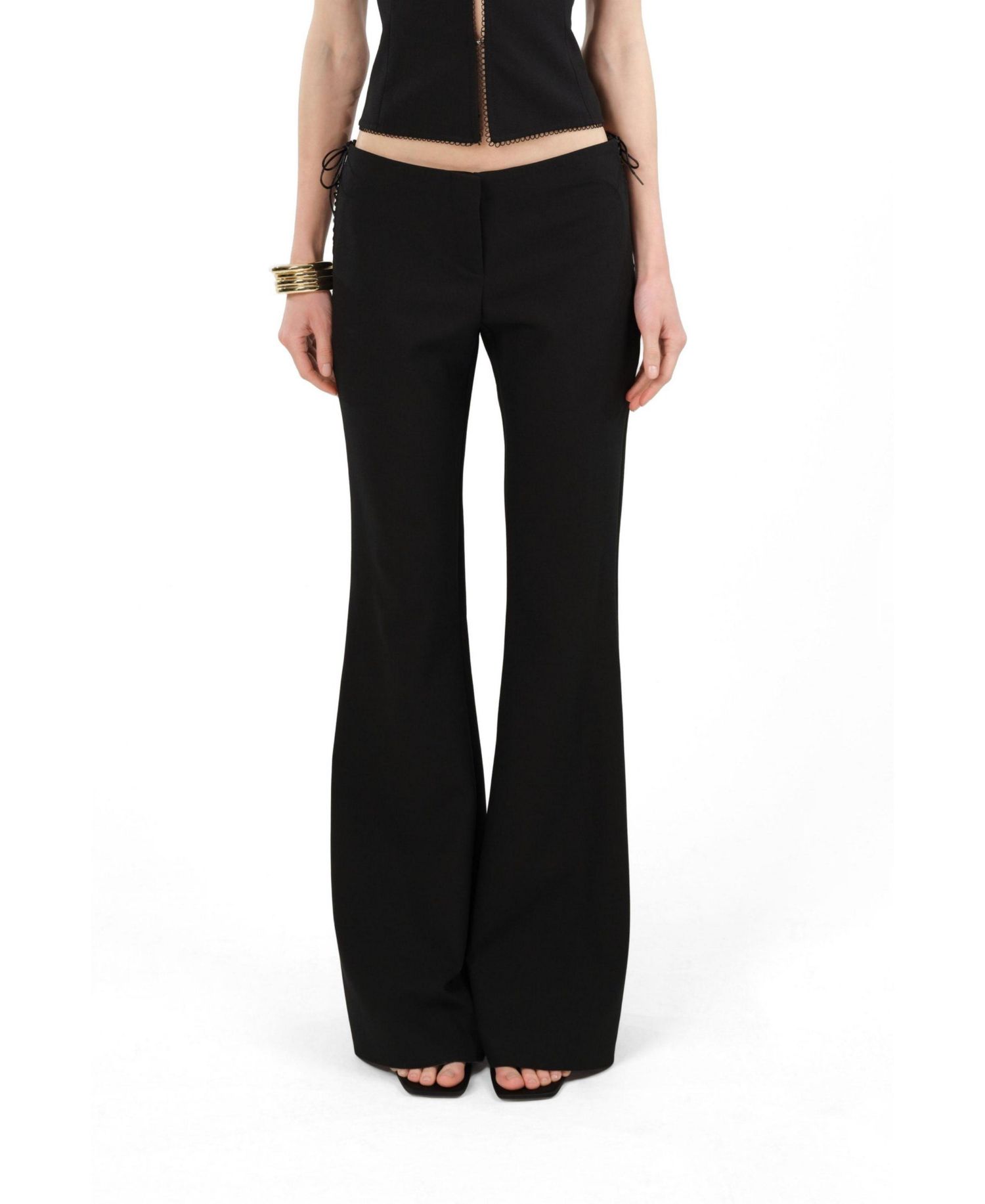 Women's Side-Tie Low-Rise Slim Fit Trousers