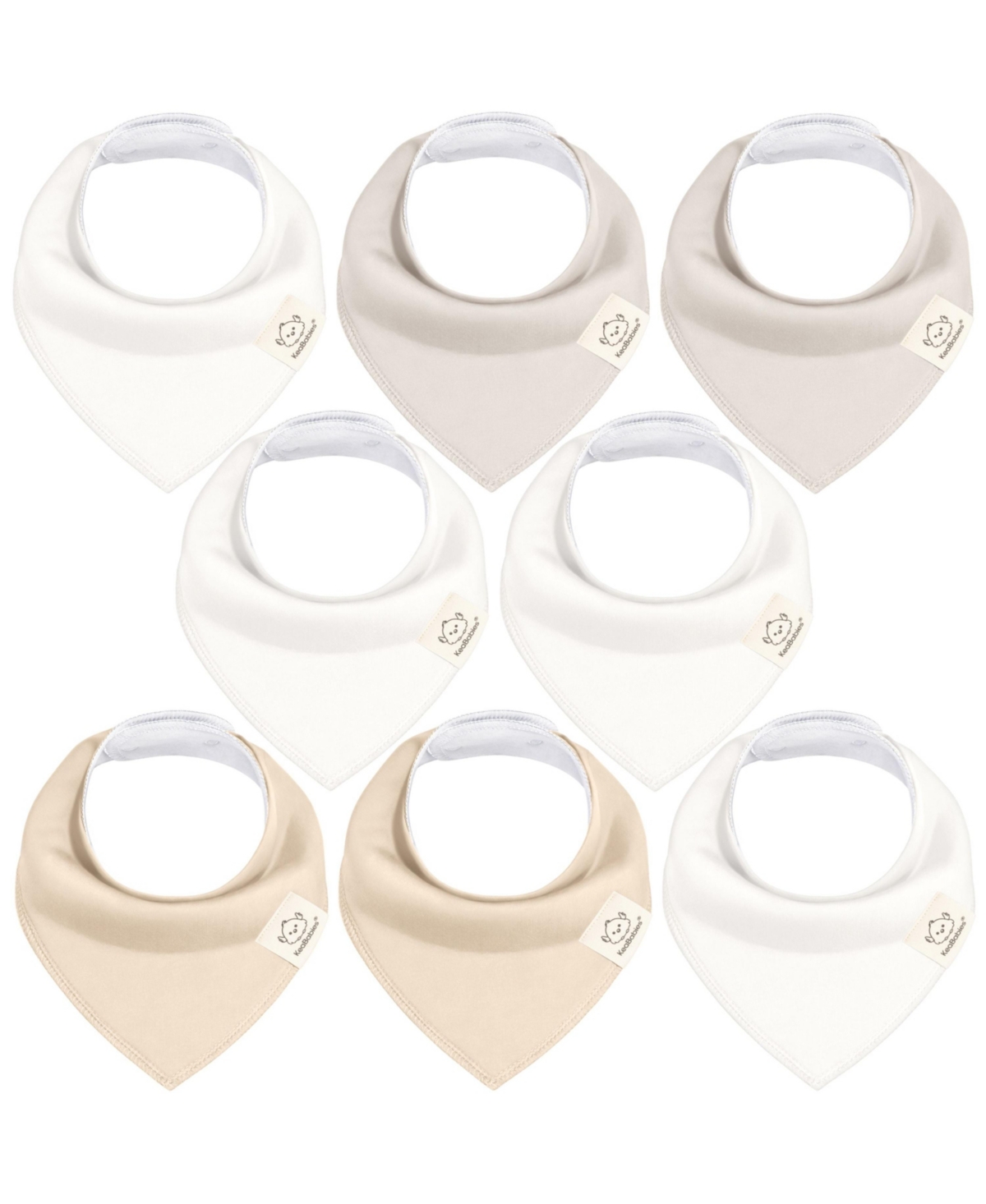KeaBabies 8pk Baby Bandana Bibs, Baby Drool Bibs for Baby Girl, Boy, Baby Bibs for Infant, Newborn - Purest