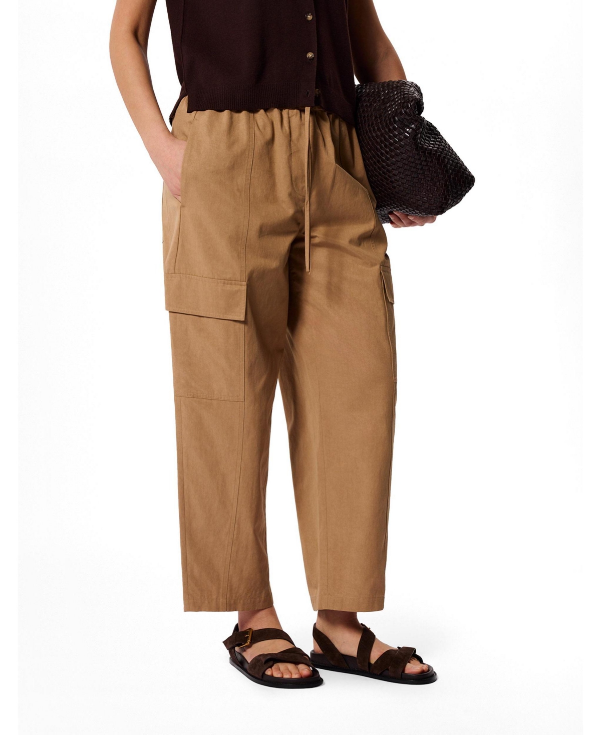 Whistles Women's Utility Cotton Barrel Trouser