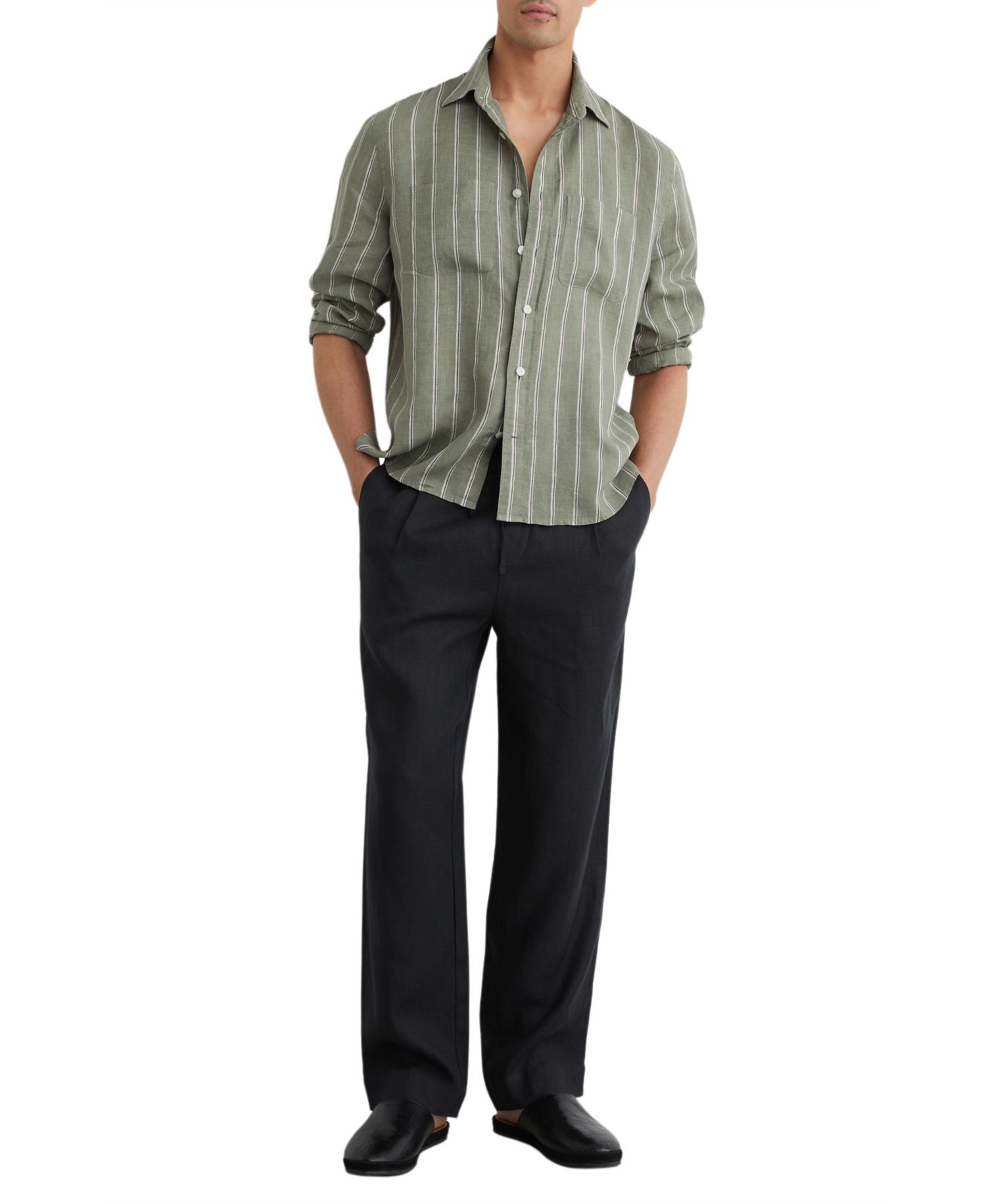 Men's Rubus Stripe Linen Shirt