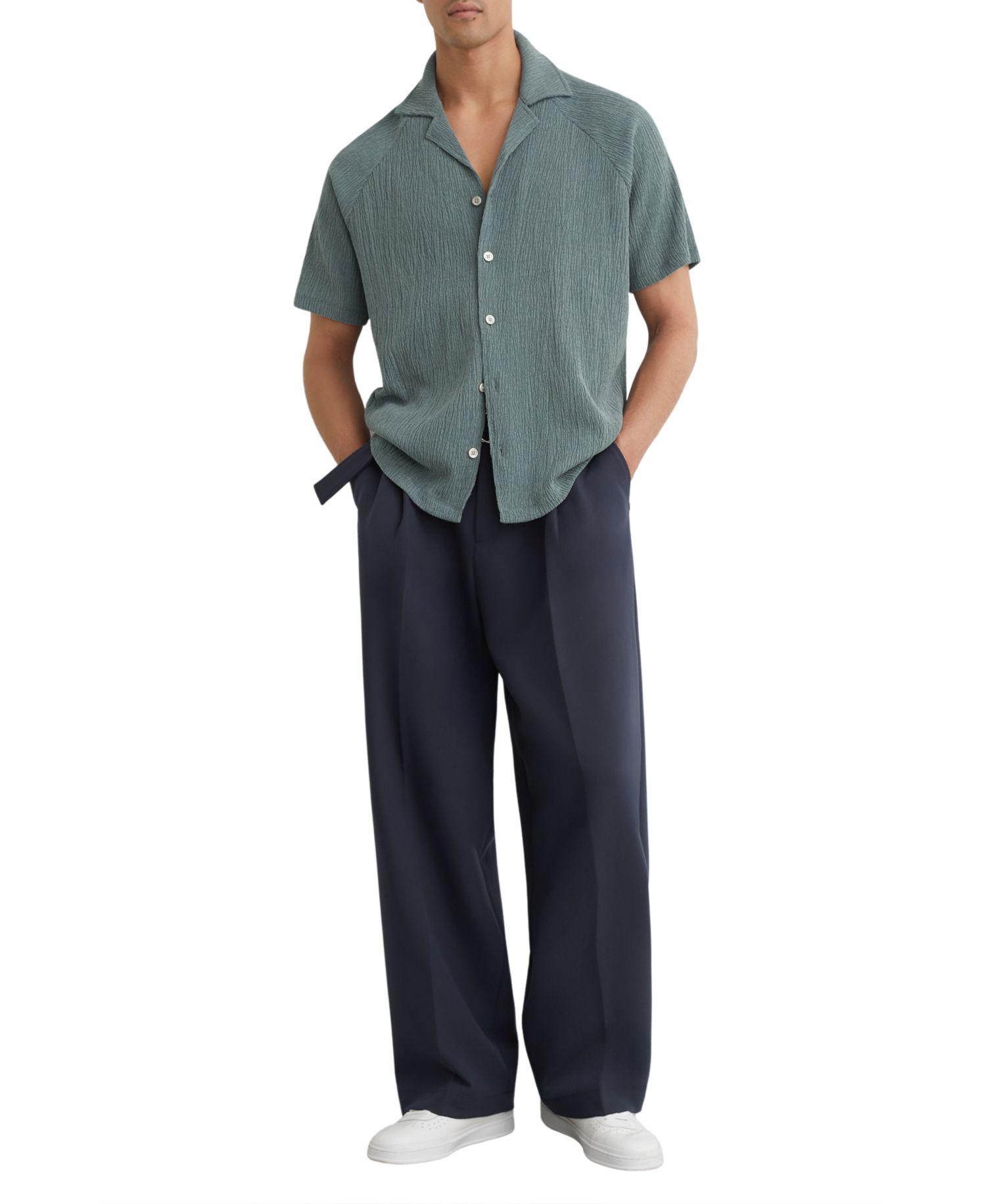 Men's Knox Textured Raglan Cuban Shirt