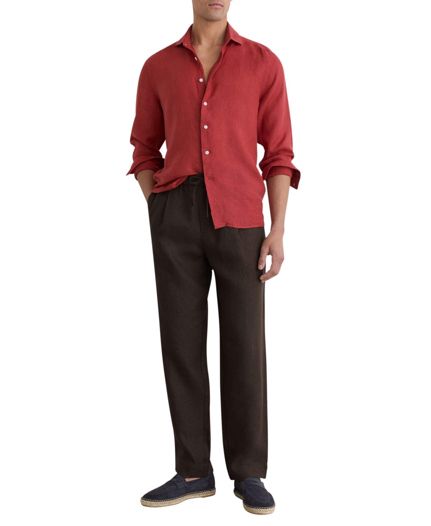 Men's Barges Relaxed Linen Drawstring Pants