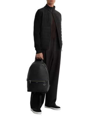 Men's Bram Zip Through Funnel Quilted Hybrid Jacket