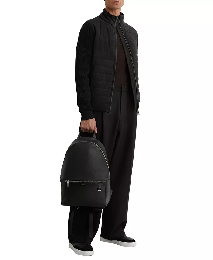 Men's Bram Zip Through Funnel Quilted Hybrid Jacket