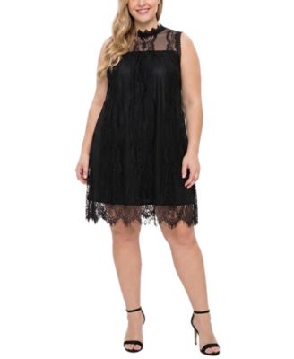 Plus Size Sleeveless Lace Dress