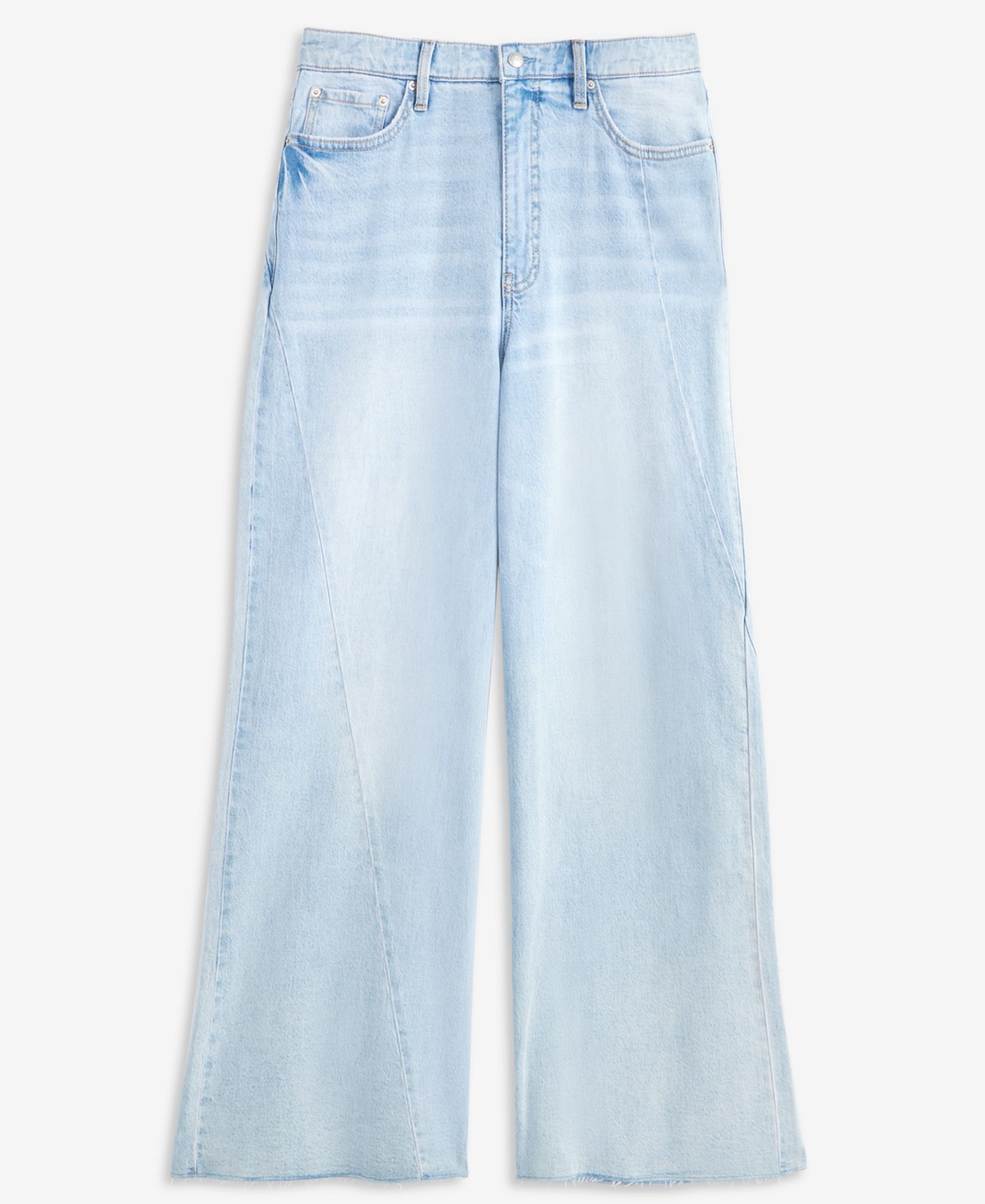 Women's High-Rise Twist Seam Wide-Leg Jeans, Regular & Short