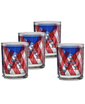 July Fourth Double Old Fashioned Glasses, Set of 4
