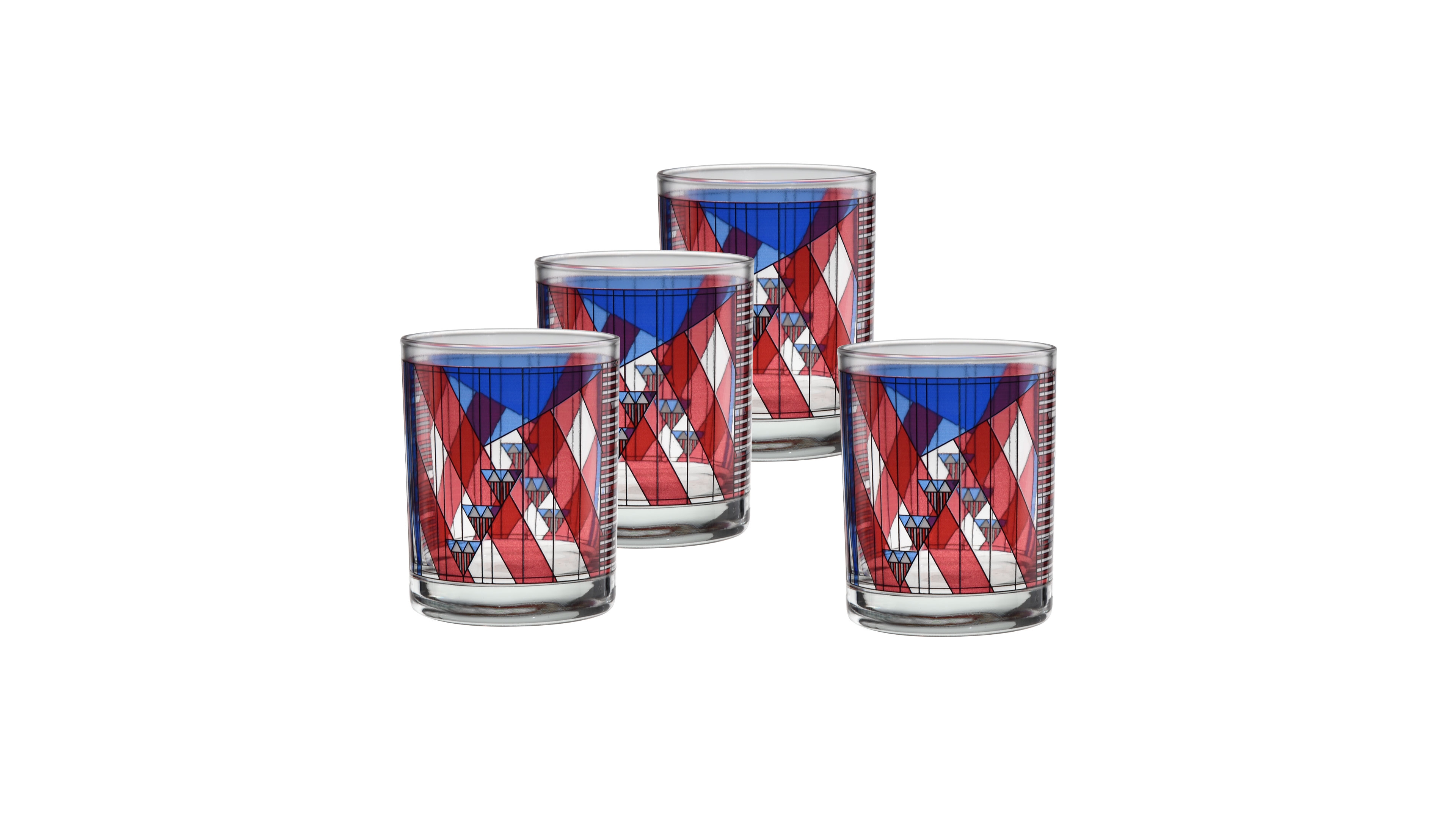 Frank Lloyd Wright July Fourth Double Old Fashioned Glasses, Set of 4