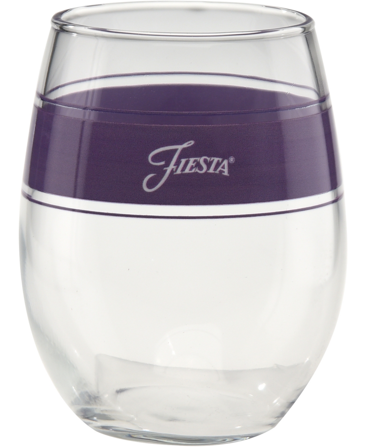 Fiesta Lavender Frame Stemless Wine Glasses, Set of 4