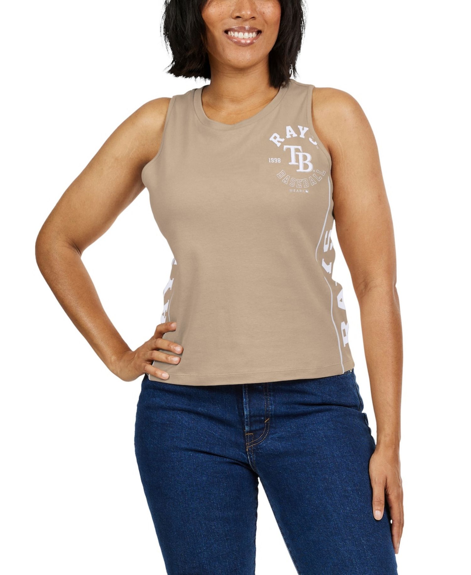Women's Tan Tampa Bay Rays Tonal Tank Top