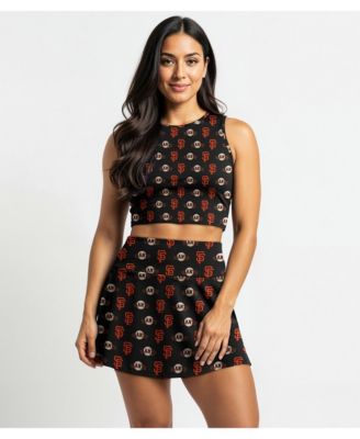 Women's Black San Francisco Giants Knit Tank Top & Skort Set