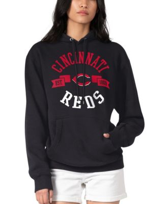 Women's Black Cincinnati Reds City Graphic Pullover Hoodie