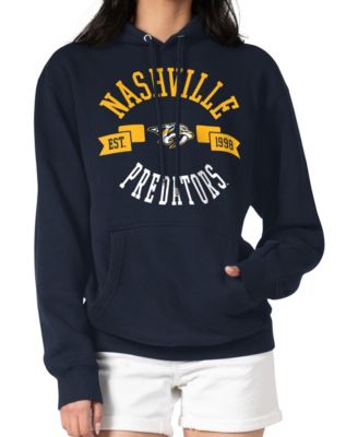 Women's Navy Nashville Predators City Graphic Fleece Pullover Hoodie